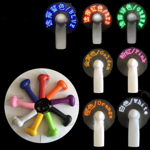 LED message mini fan