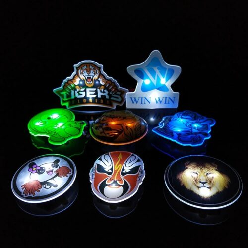 Customizable LED Flashing Wearable Badge & Pin