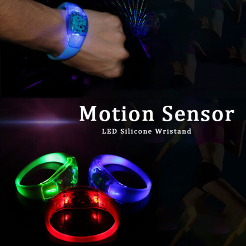Dance to the Beat: LED Motion-Sensor Silicone Wristband