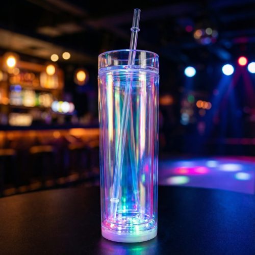 LED Iridescent Tumbler Flashing Cup