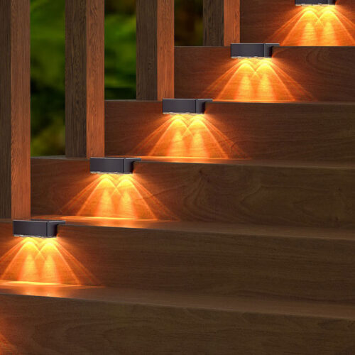 Solar-Powered LED Step Light Wall Light