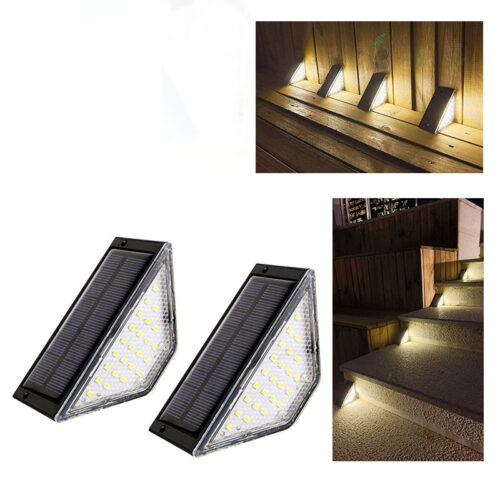 Solar-Powered LED Step Light