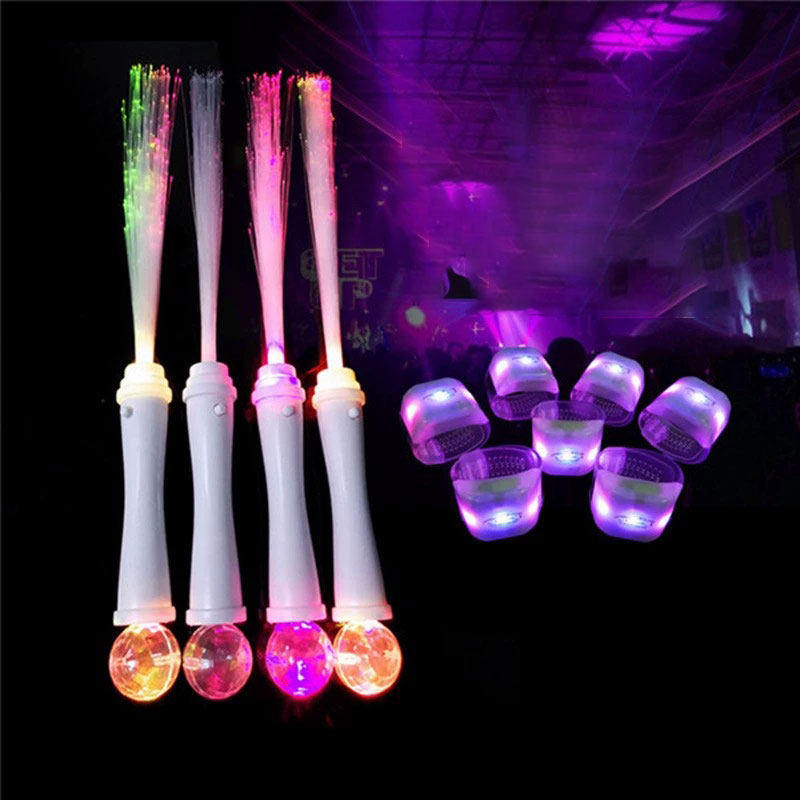 Fiber Optic Wand Disco Ball Detail – RGB LED Beads Close-up View