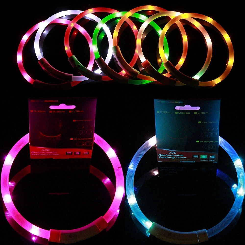 USB-Rechargeable LED Dog Collar with Adjustable Fit