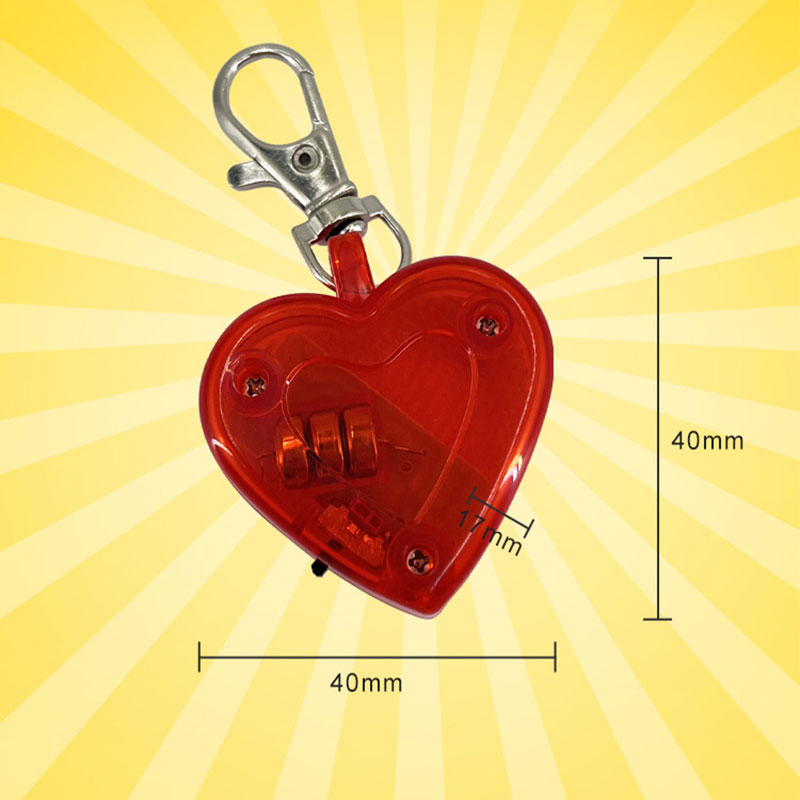 Elegant LED Heart-Shaped Backpack Light with Clip-On Design