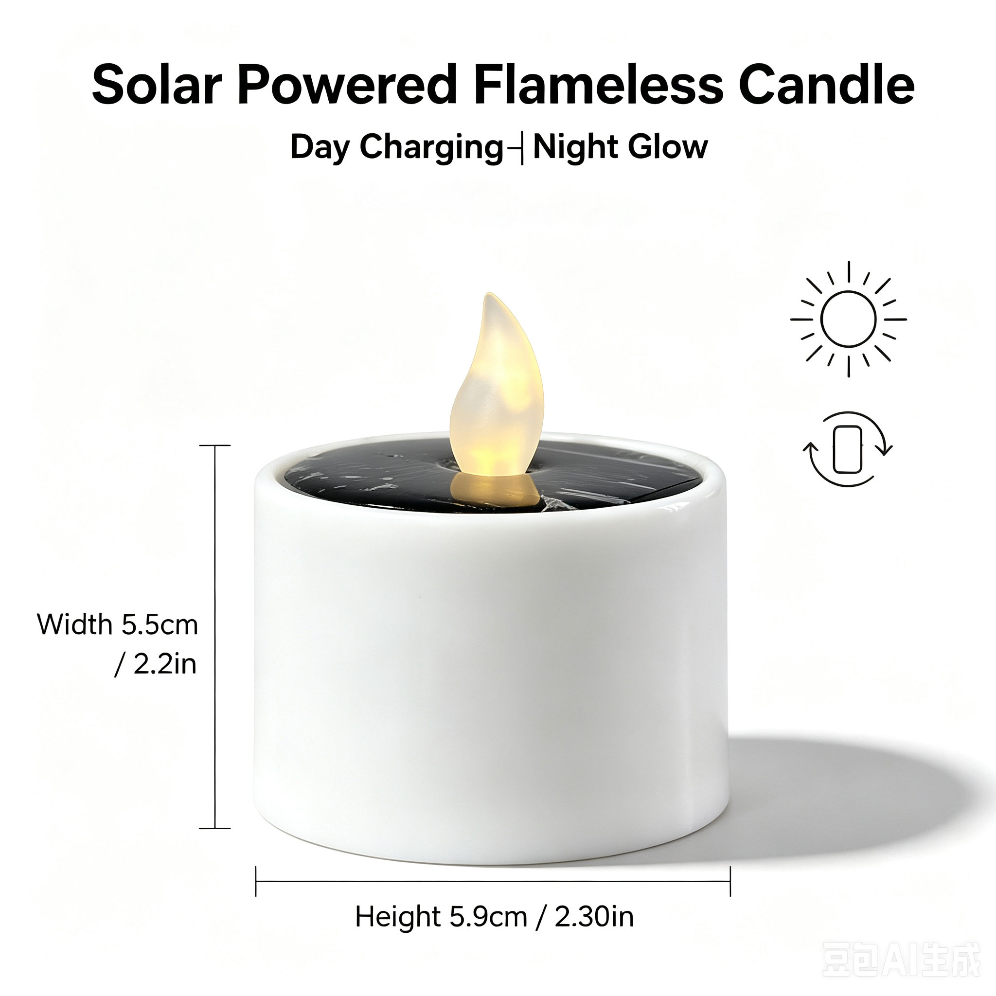 Solar LED Candles - Outdoor Waterproof Flicker-Free Tea Lights - Image 6