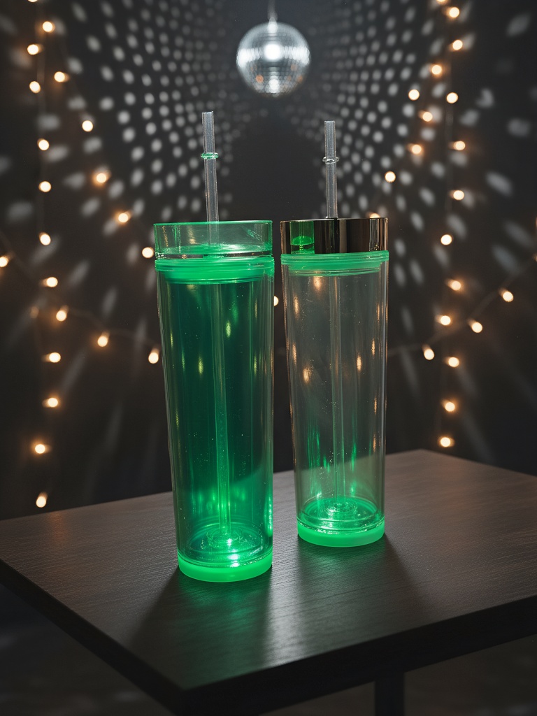LED Iridescent Tumbler Flashing Cup