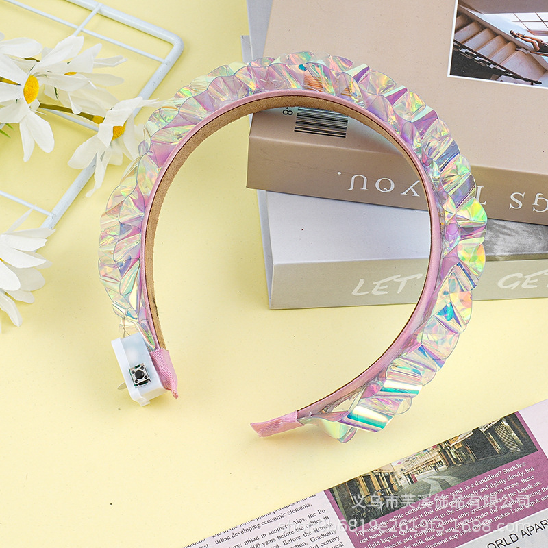 Iridescent LED Light Up Headband