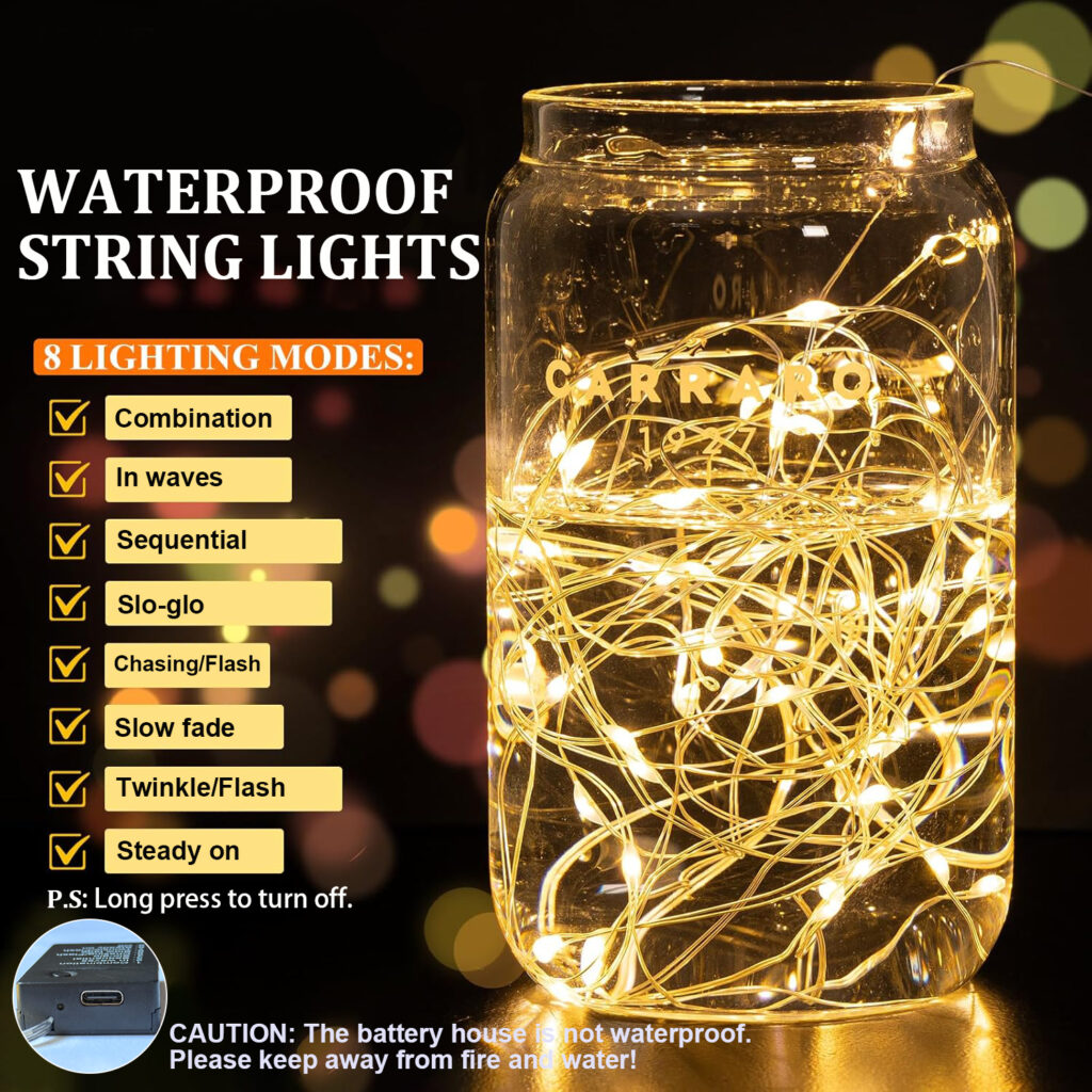 LED Rechargeable Fairy String Lights