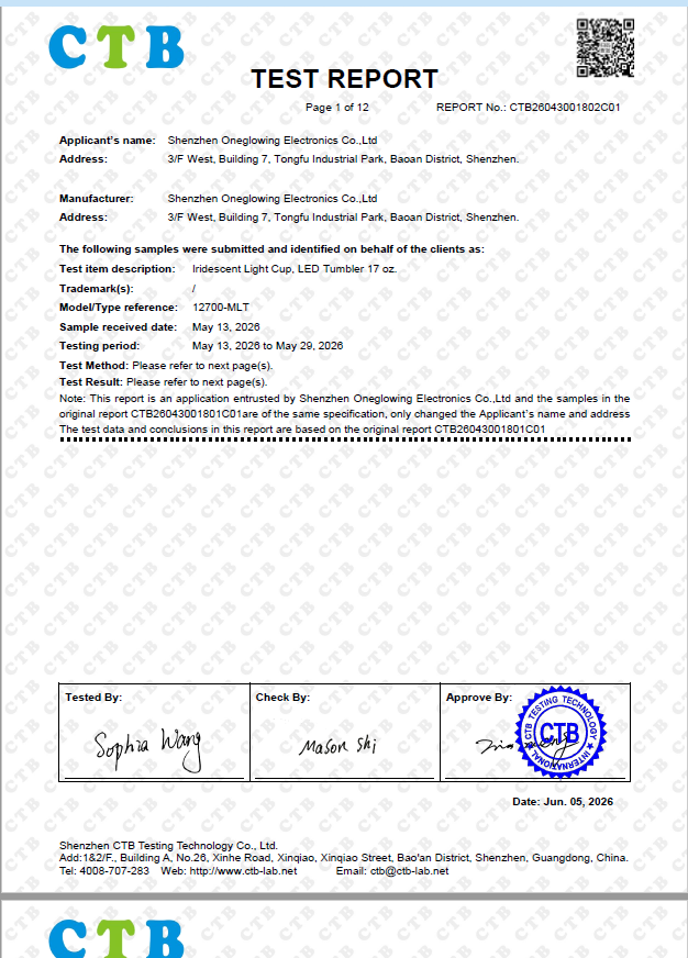 LED Oneglowing CA65 certificated