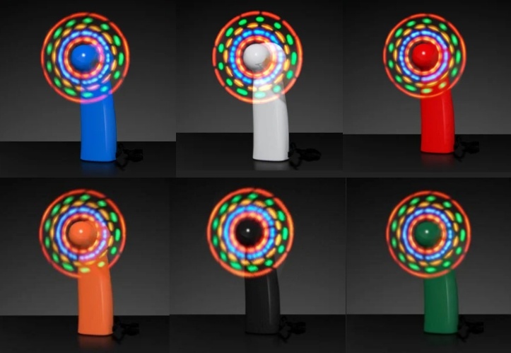 Custom logo printing on LED fan blades for brand visibility