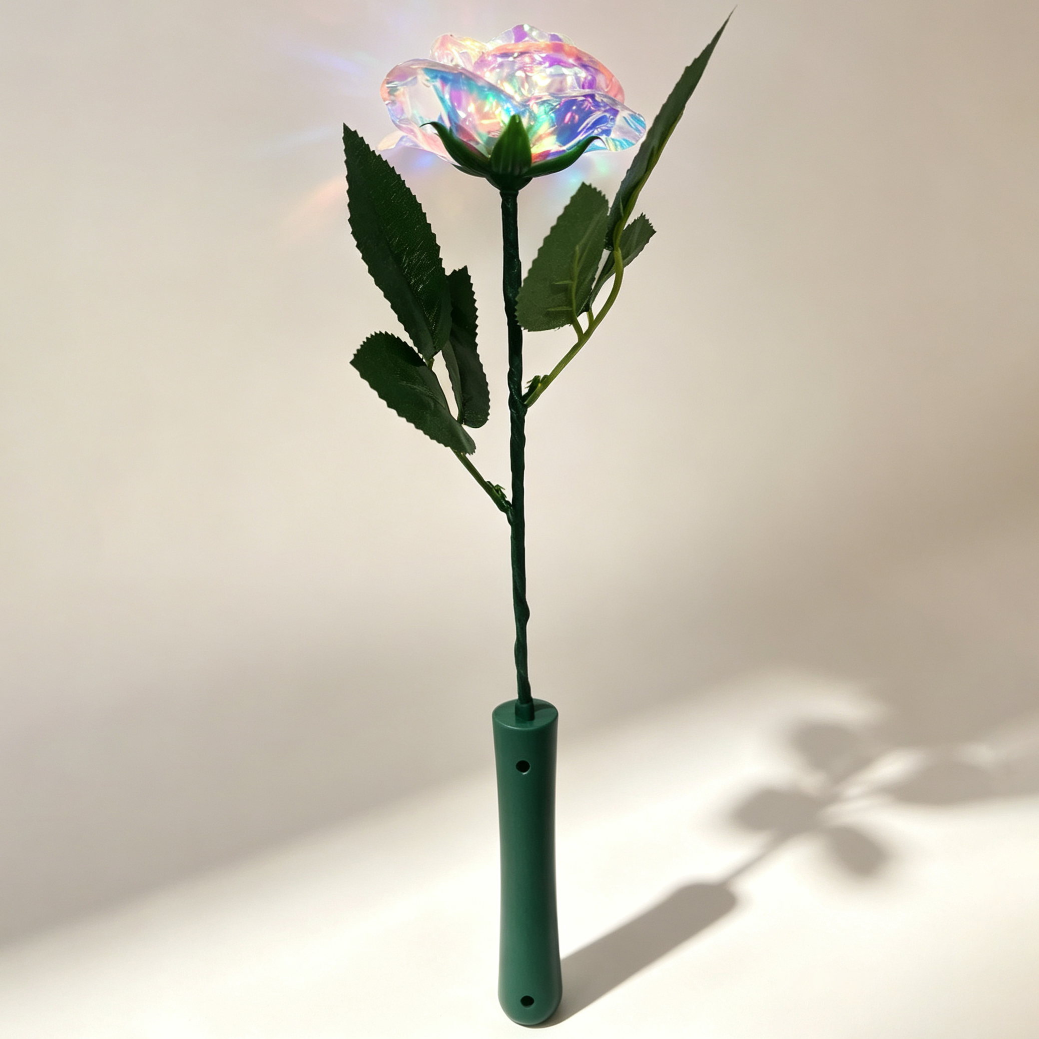 Iridescent Magic Rose Wand – 8 Light Modes, Brandable