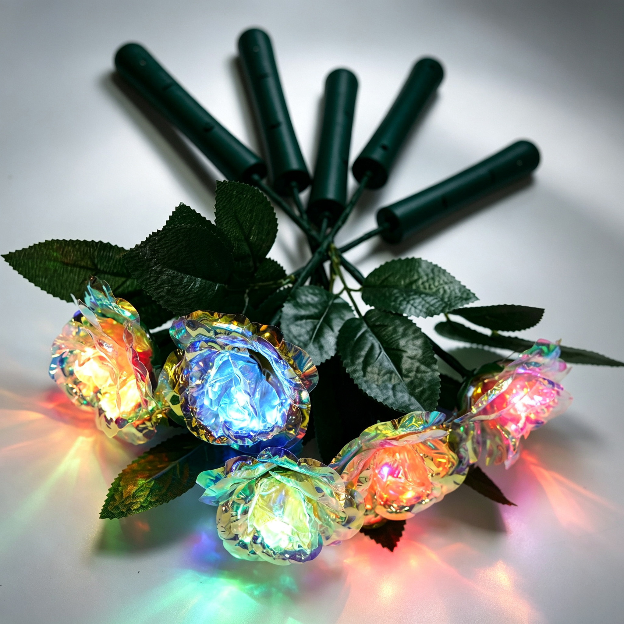 Iridescent Magic Rose Wand – 8 Light Modes, Brandable