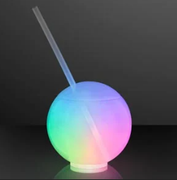 LED Tumbler Cups with Straw