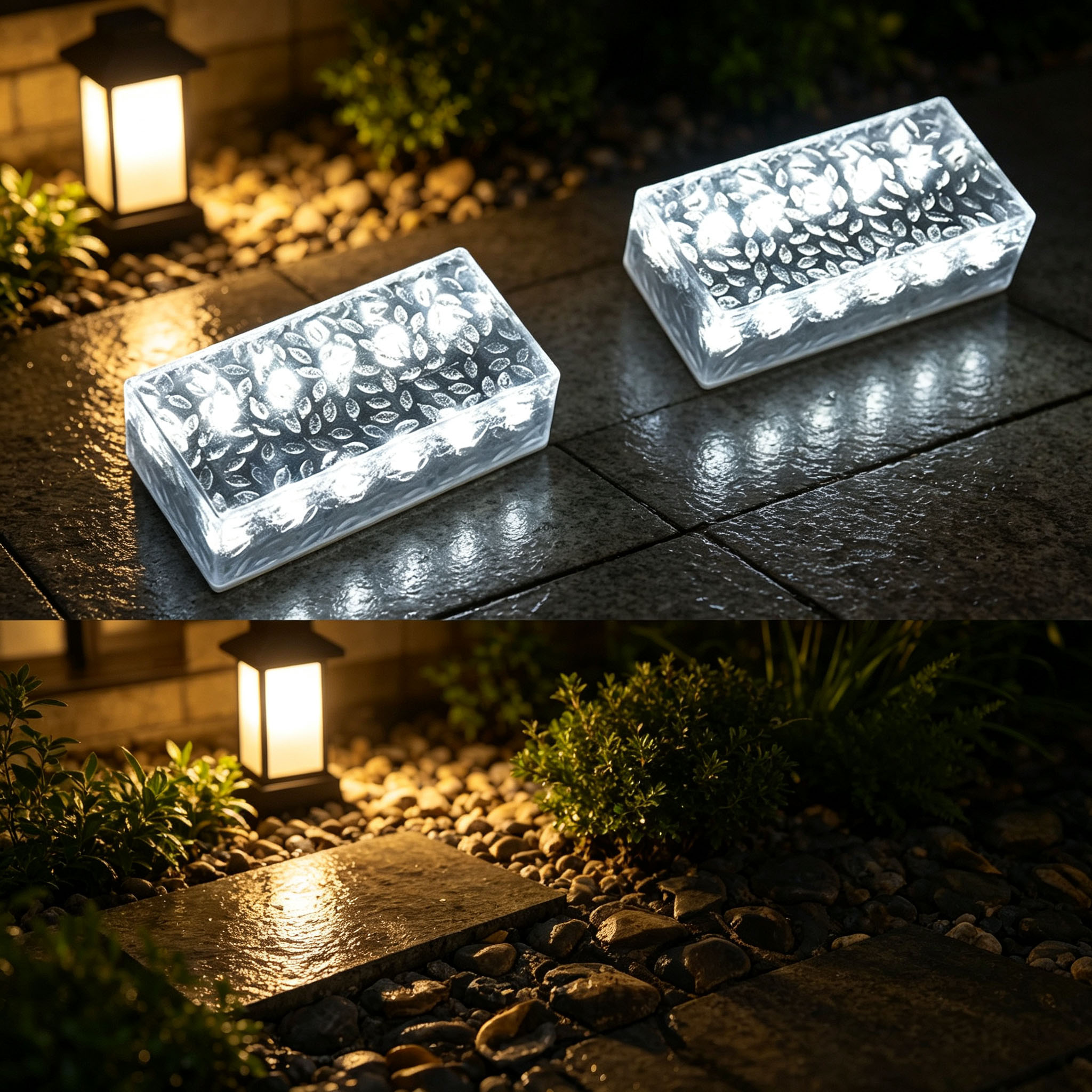 Solar ice cube lights weatherproof for garden and lawn