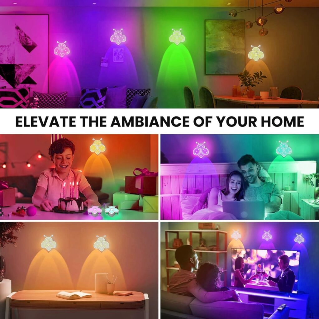 LED decor lights colorful wall lights in modern living room