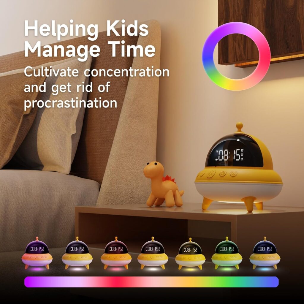 LED decor products collection featuring LED alarm clock, candle light, tea light, and night light