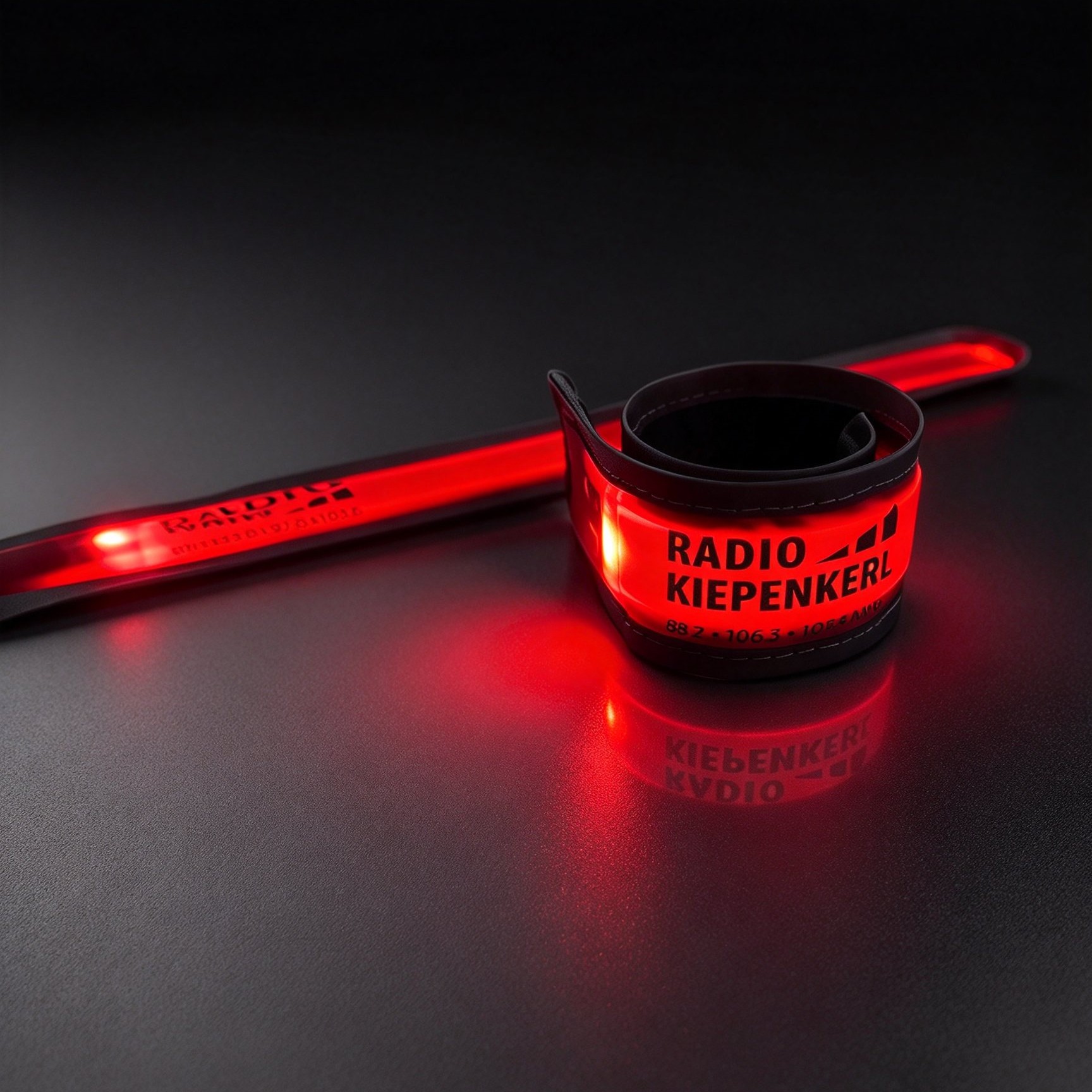 Custom logo printed on LED arm band strap for event promotion